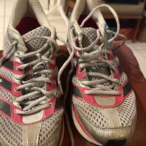 adidas Women’s Pink and Gray Athletic Running Shoes